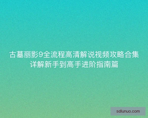 古墓丽影9全流程高清解说视频攻略合集详解新手到高手进阶指南篇 古墓丽影9全流程高清解说视频攻略合集详解新手到高手进阶指南篇